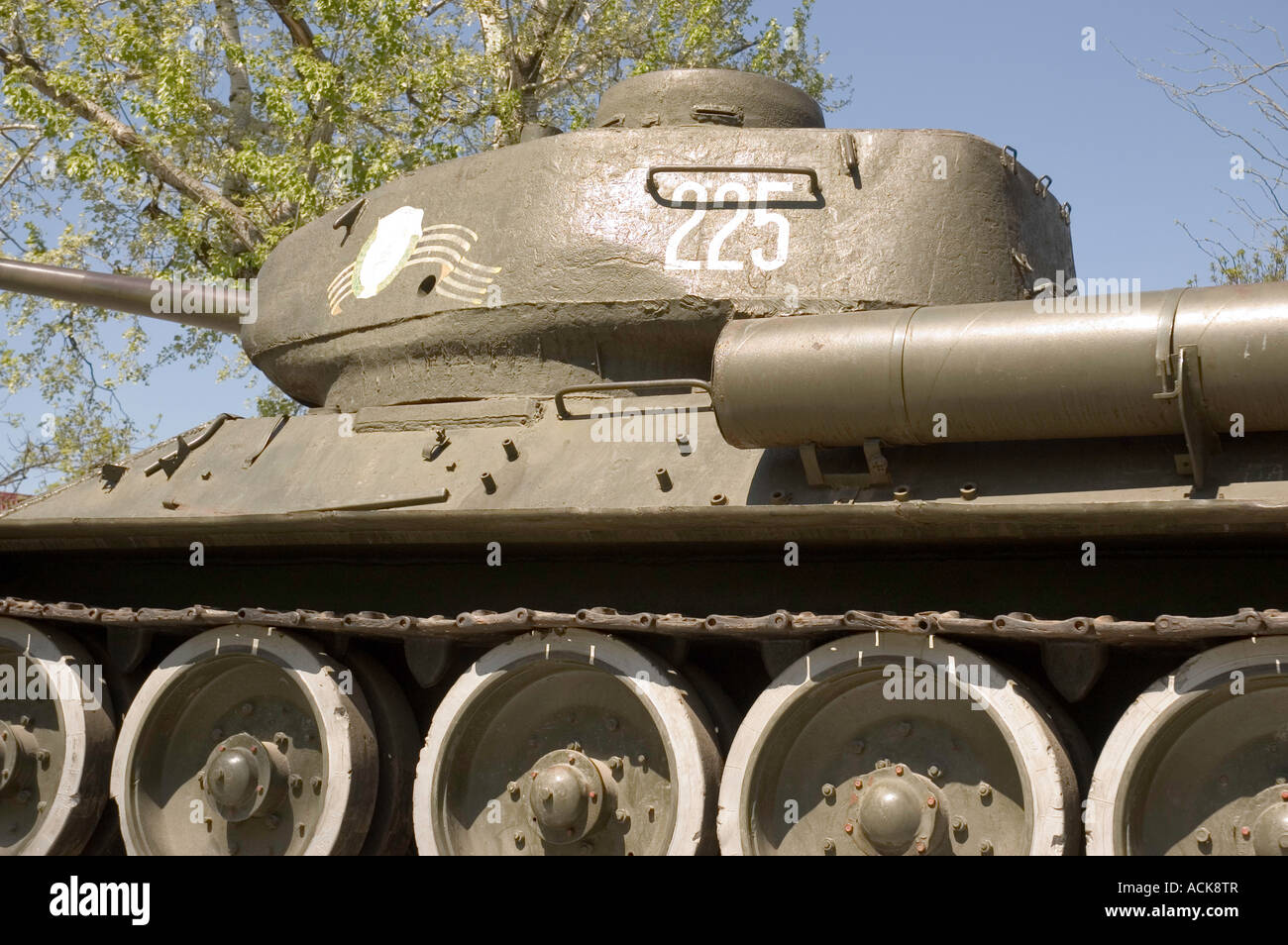 Sowjetischen 2. Weltkrieg Tank-Denkmal in der South Western Russland Stadt von Georgijewsk im Nordkaukasus Stockfoto