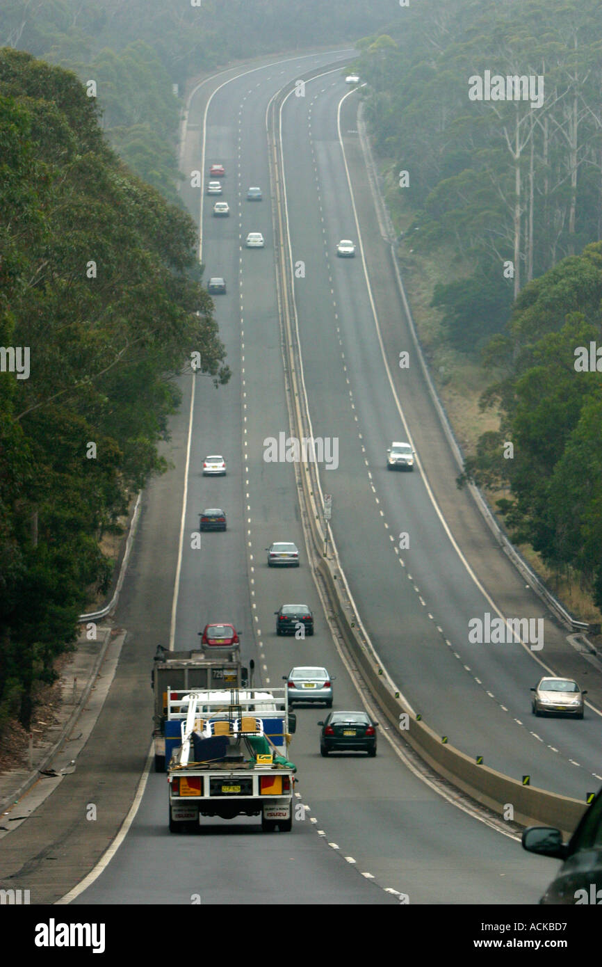 Australische Autobahnfahrt Stockfoto