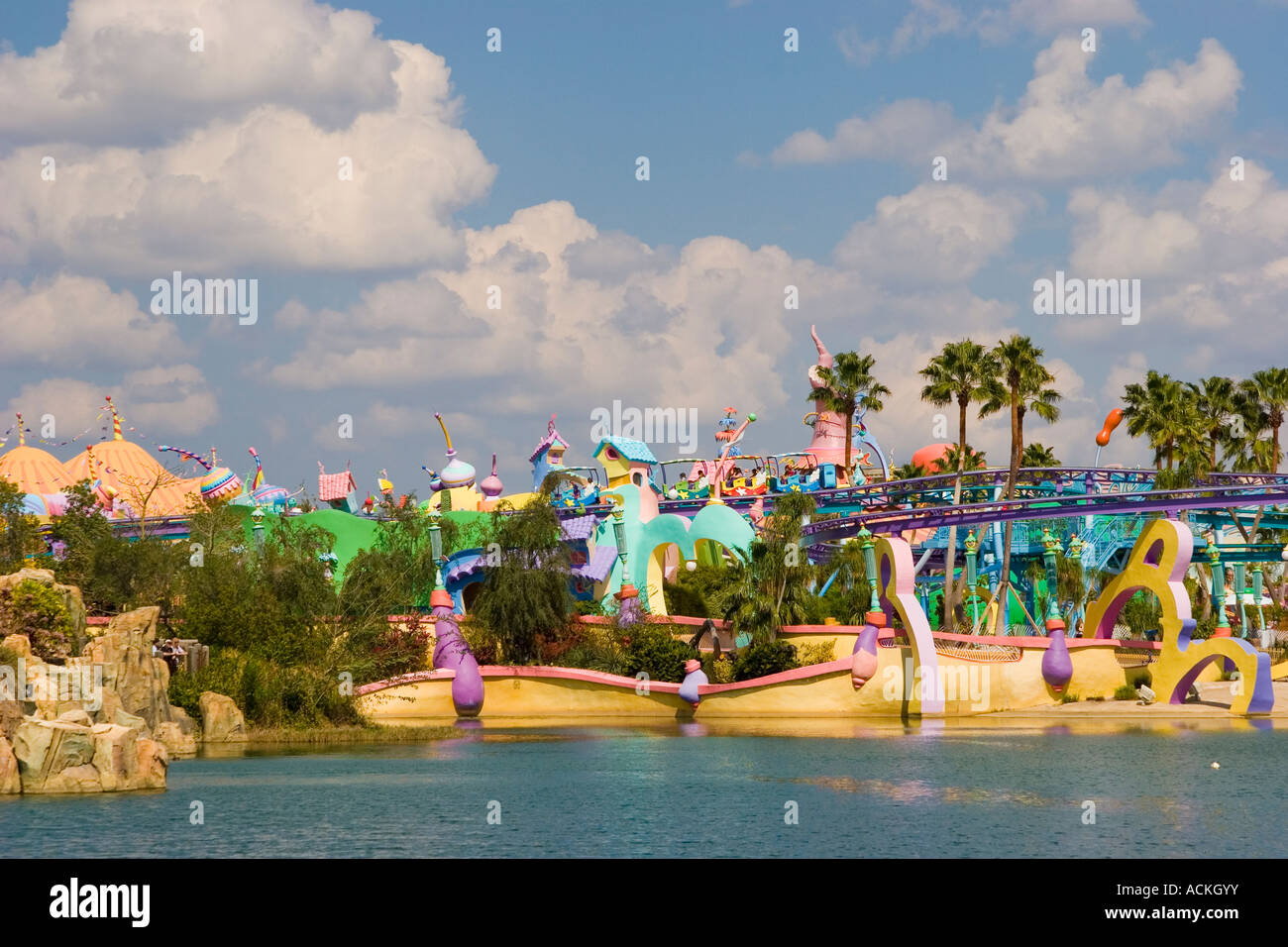 Seuss Landing, Islands of Adventure, Orlando, Florida, Vereinigte Staaten von Amerika Stockfoto