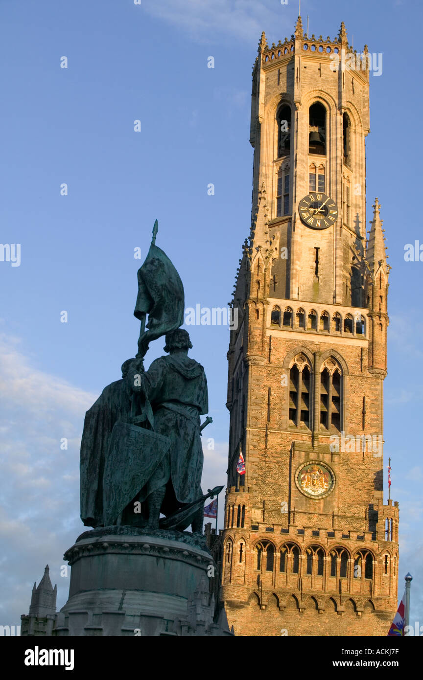 Marktplatz Brügge Belgien Stockfoto