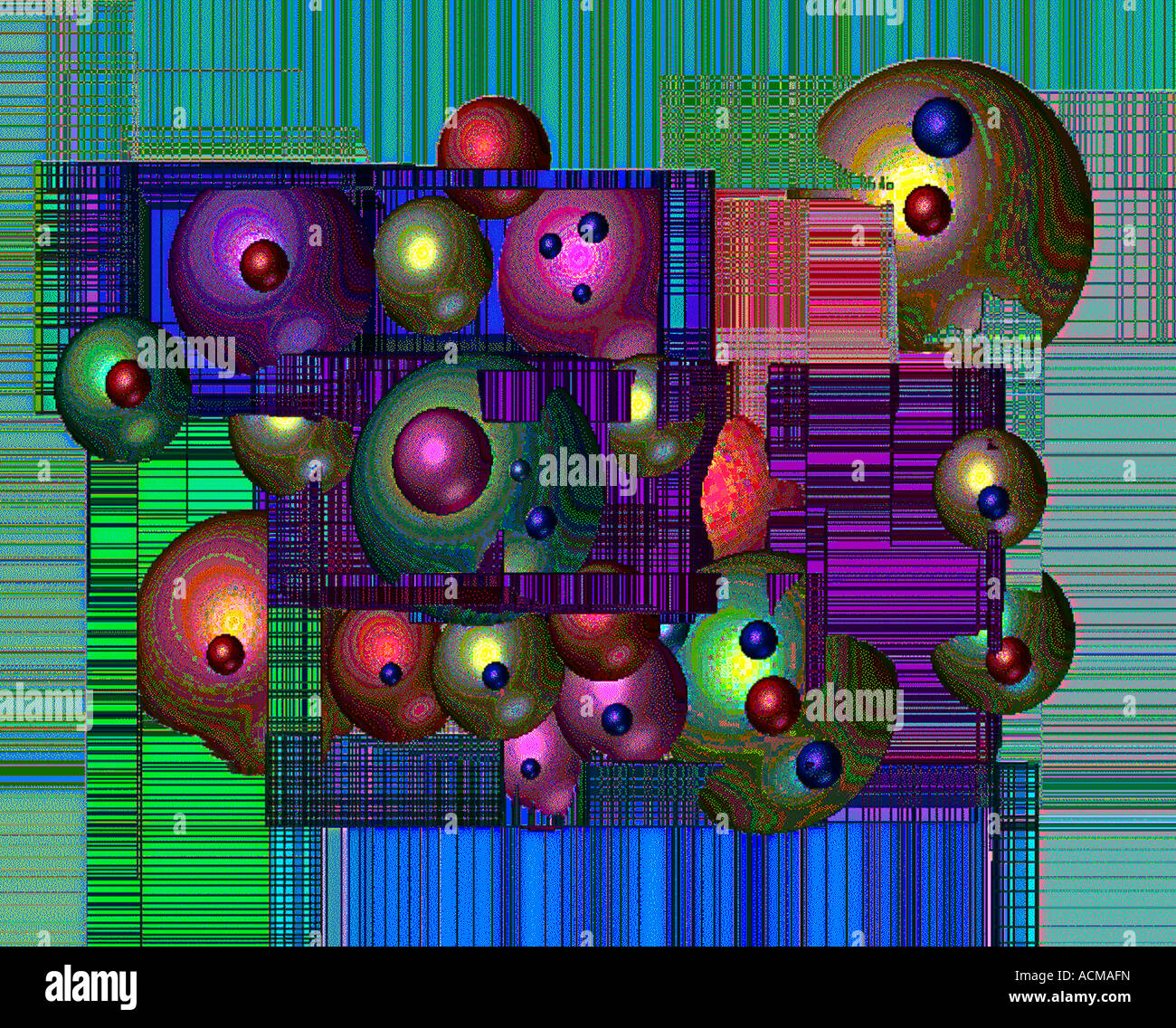 Atome & Planeten Stockfoto