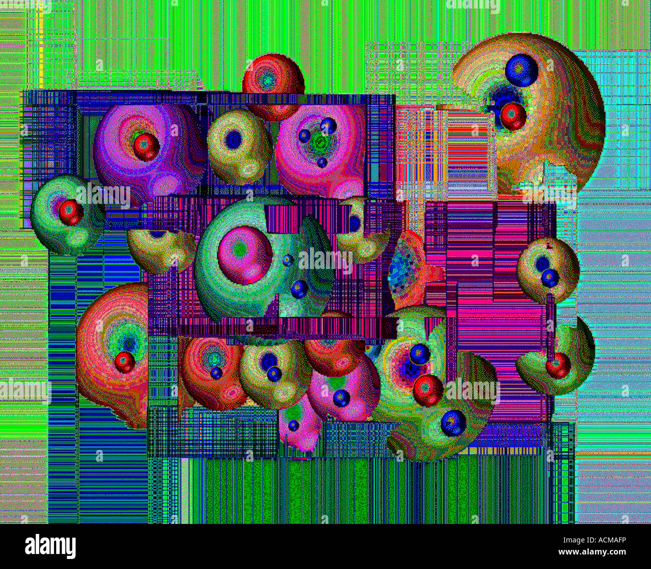 Atome & Planeten Stockfoto