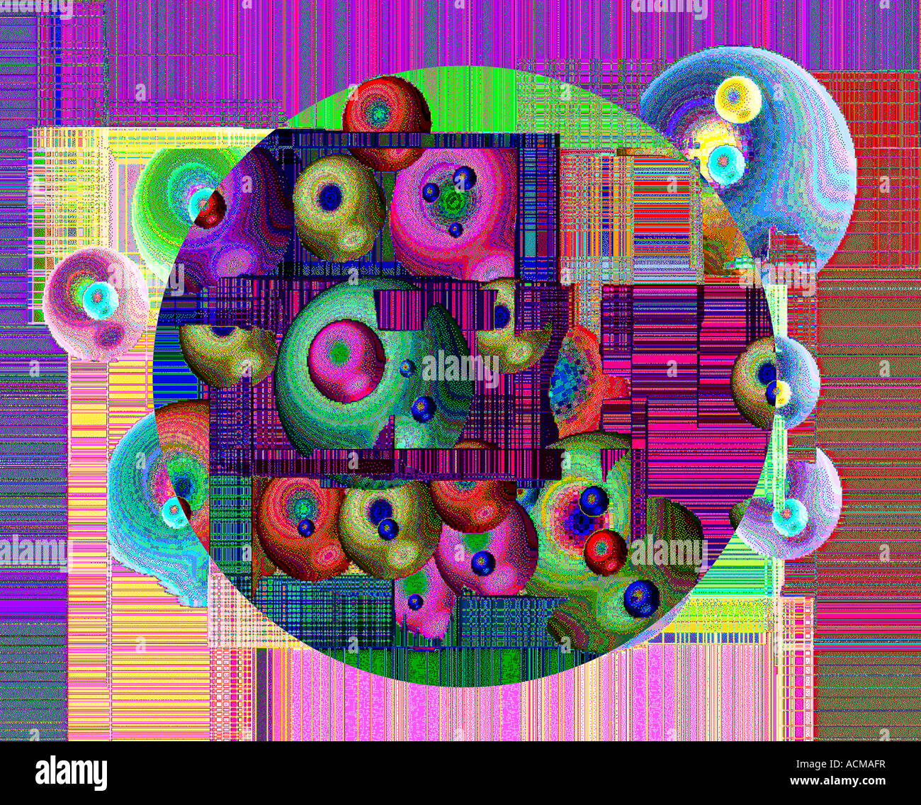 Atome & Planeten Stockfoto