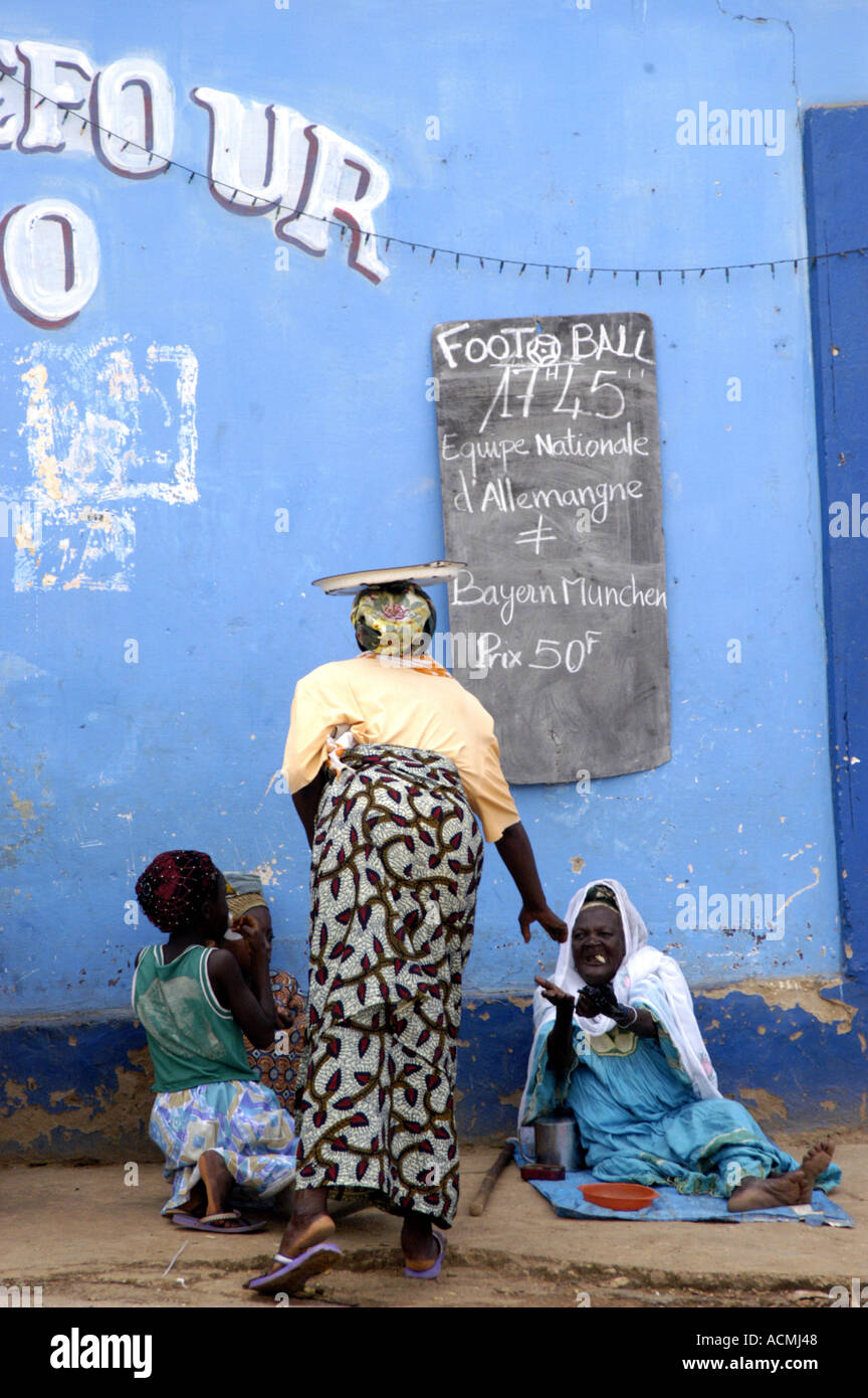Bettlerfamilie Beitrag Badou Togo Westafrika Stockfoto