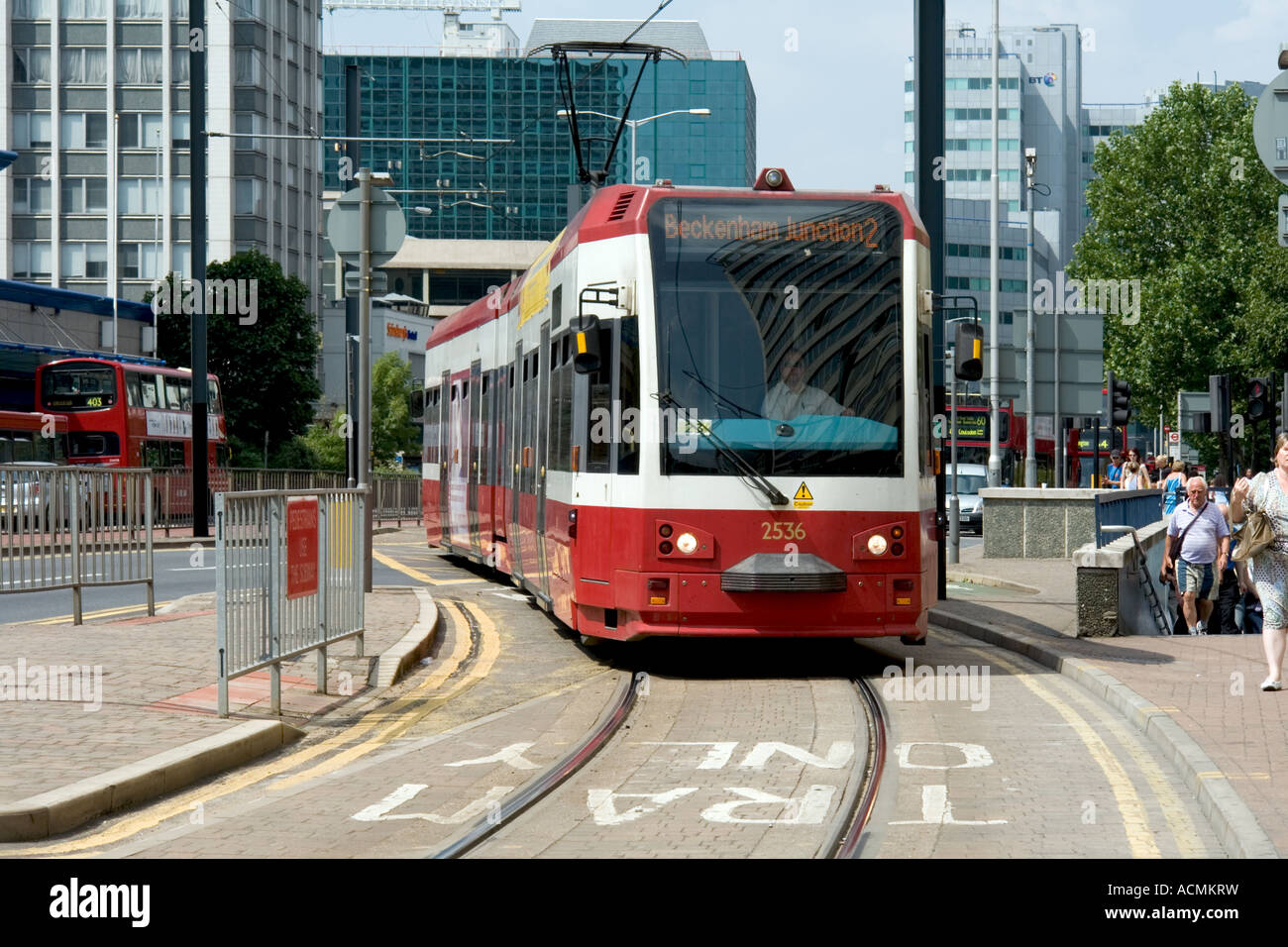 Croydon Straßenbahn Stockfoto