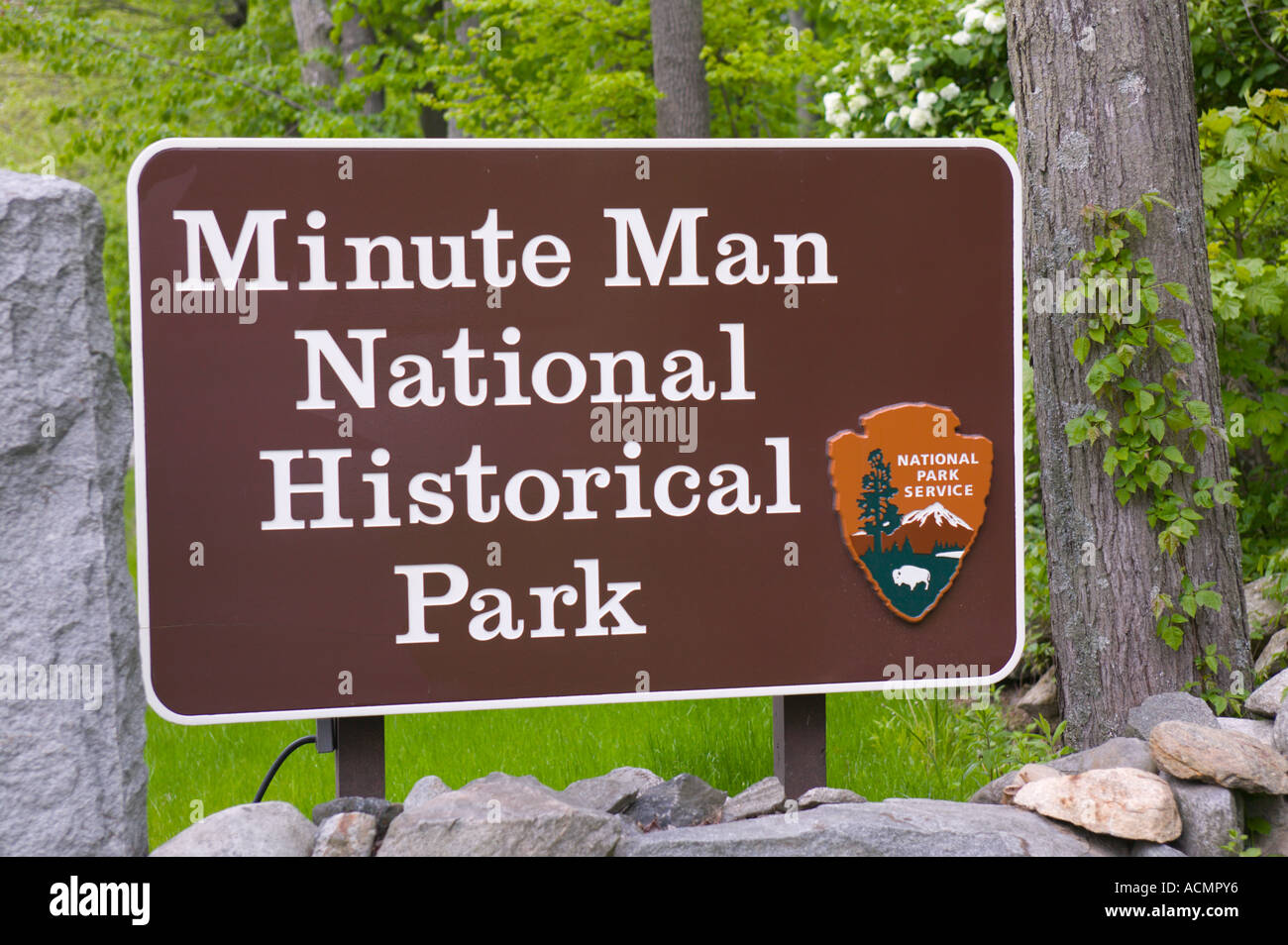 Minuteman National Park Concord Massachusetts Stockfoto