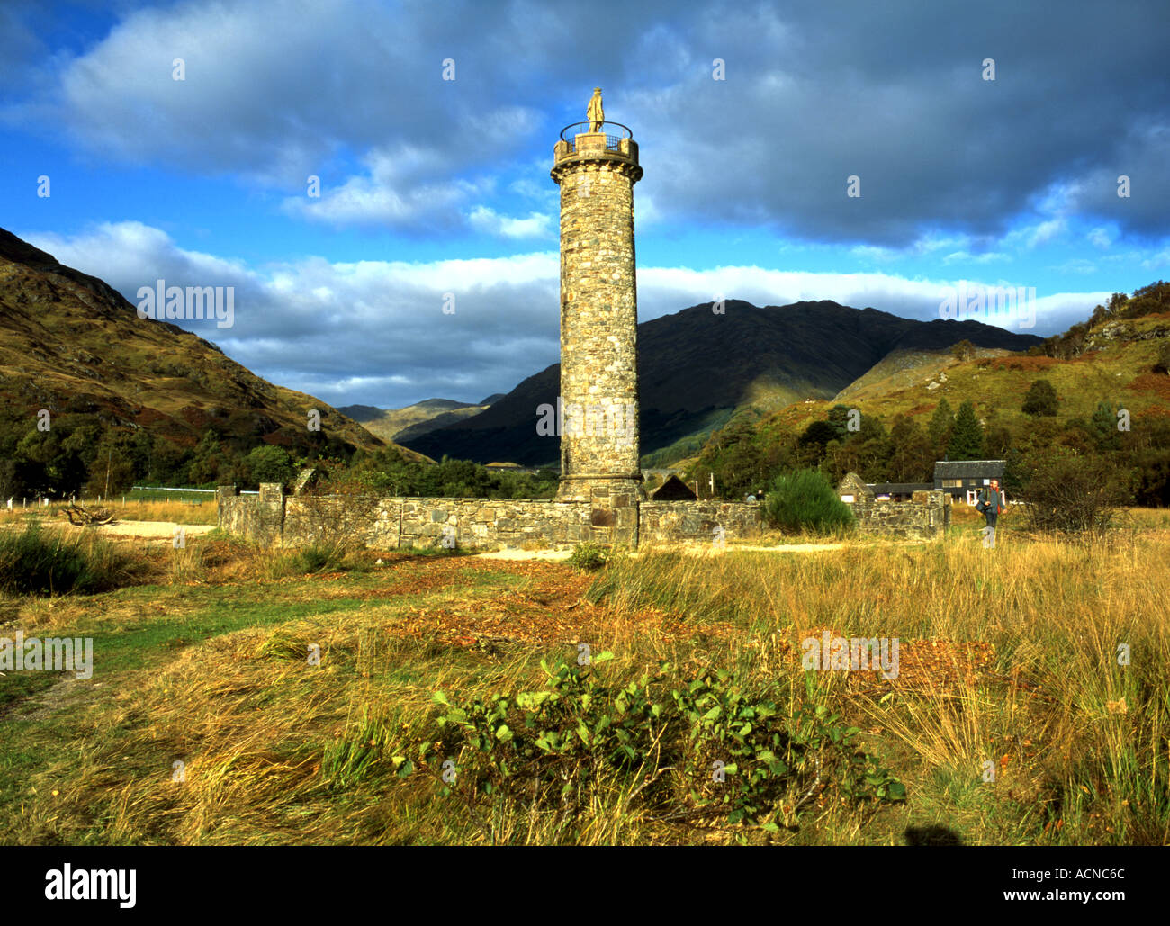Prinz Charles Edward Denkmal am Glenfinnan in Schottland Stockfoto