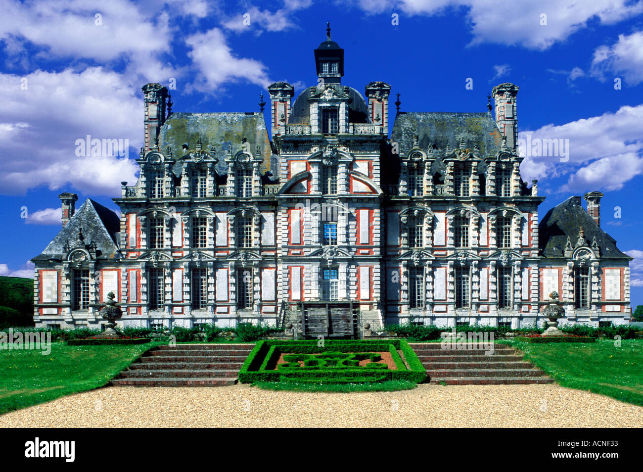 SCHLOSS BEAUMESNIL EURE NORMANDIE FRANKREICH Stockfoto