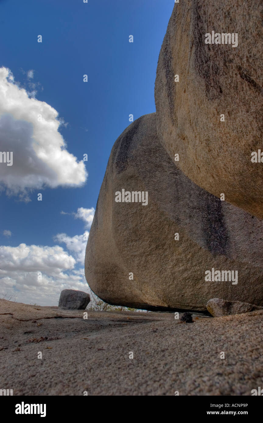 Stein Felsen, Malhada Grande (Paulo Afonso), Bahia, Brasilien. Stockfoto