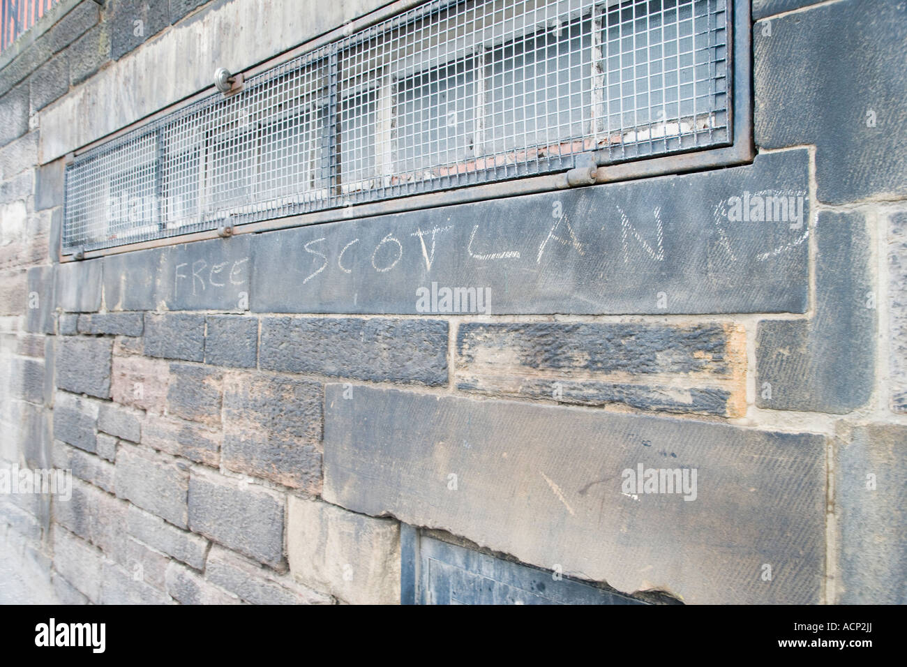 Schottische nationalistische Graffiti. Edinburgh, Schottland Stockfoto