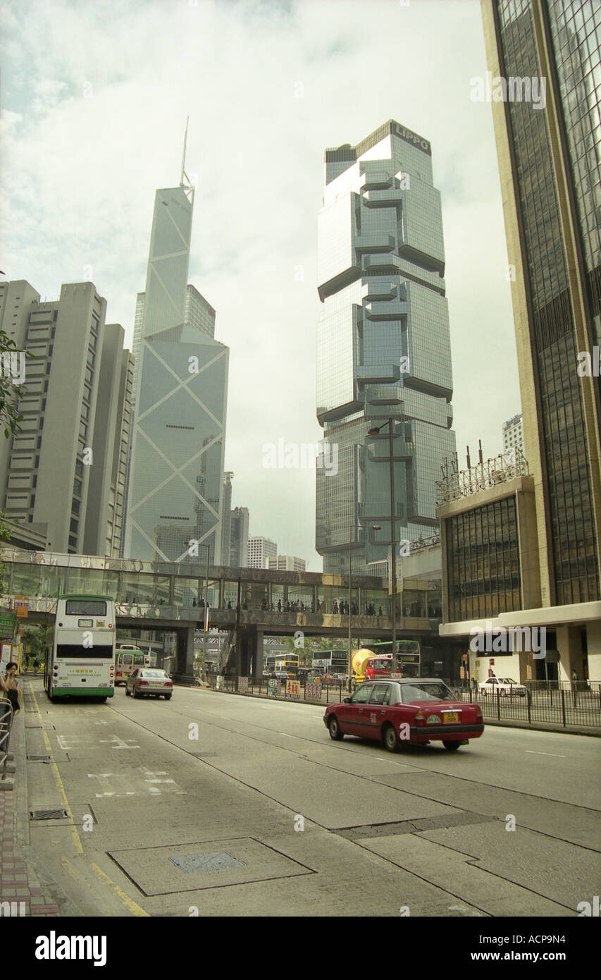 Gloucester Road im zentralen / Wan Chai District von Hong Kong Stockfoto