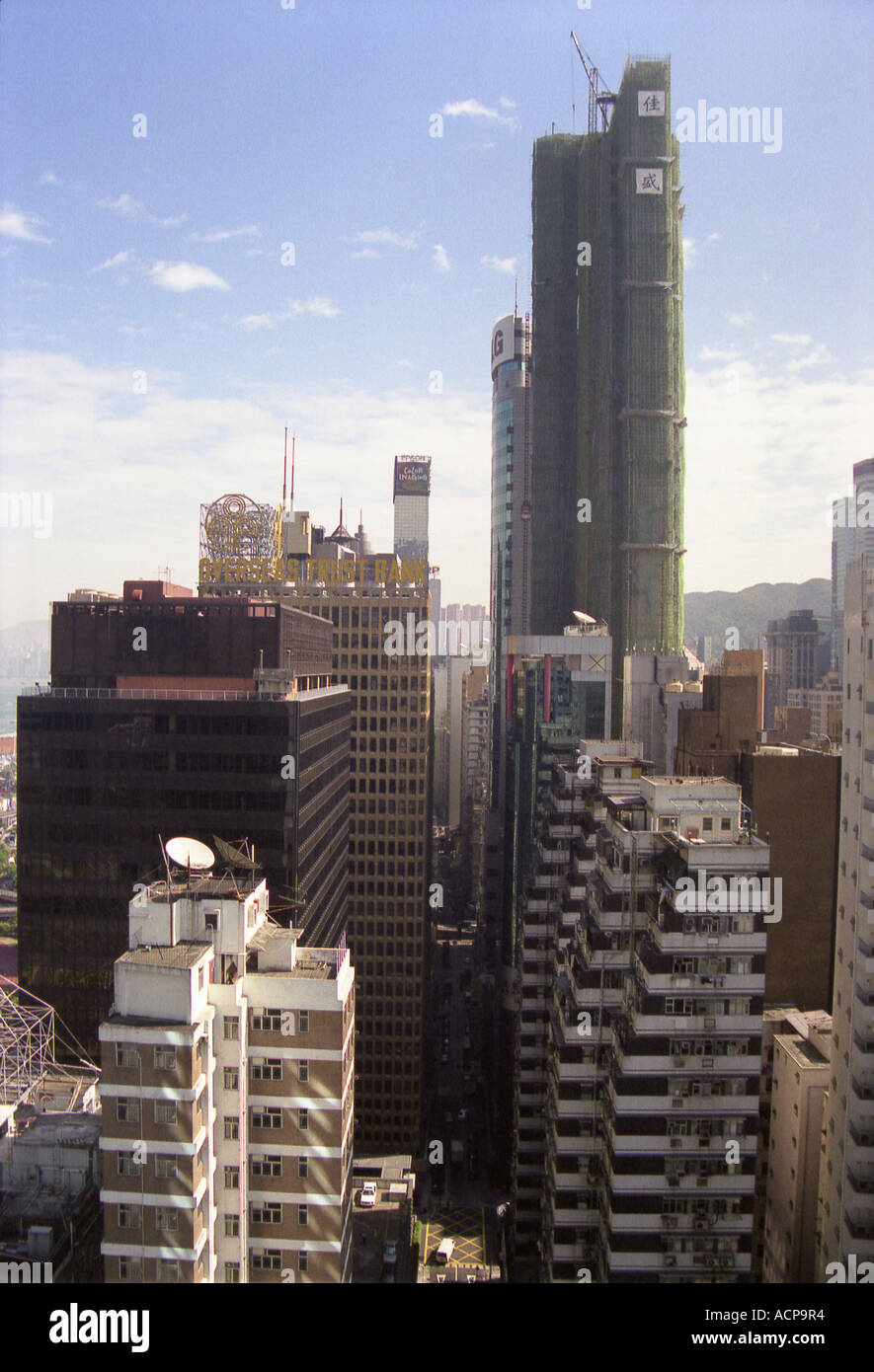 Eine Ansicht des Bereichs Wan Chai und Causeway Bay in Hongkong Stockfoto