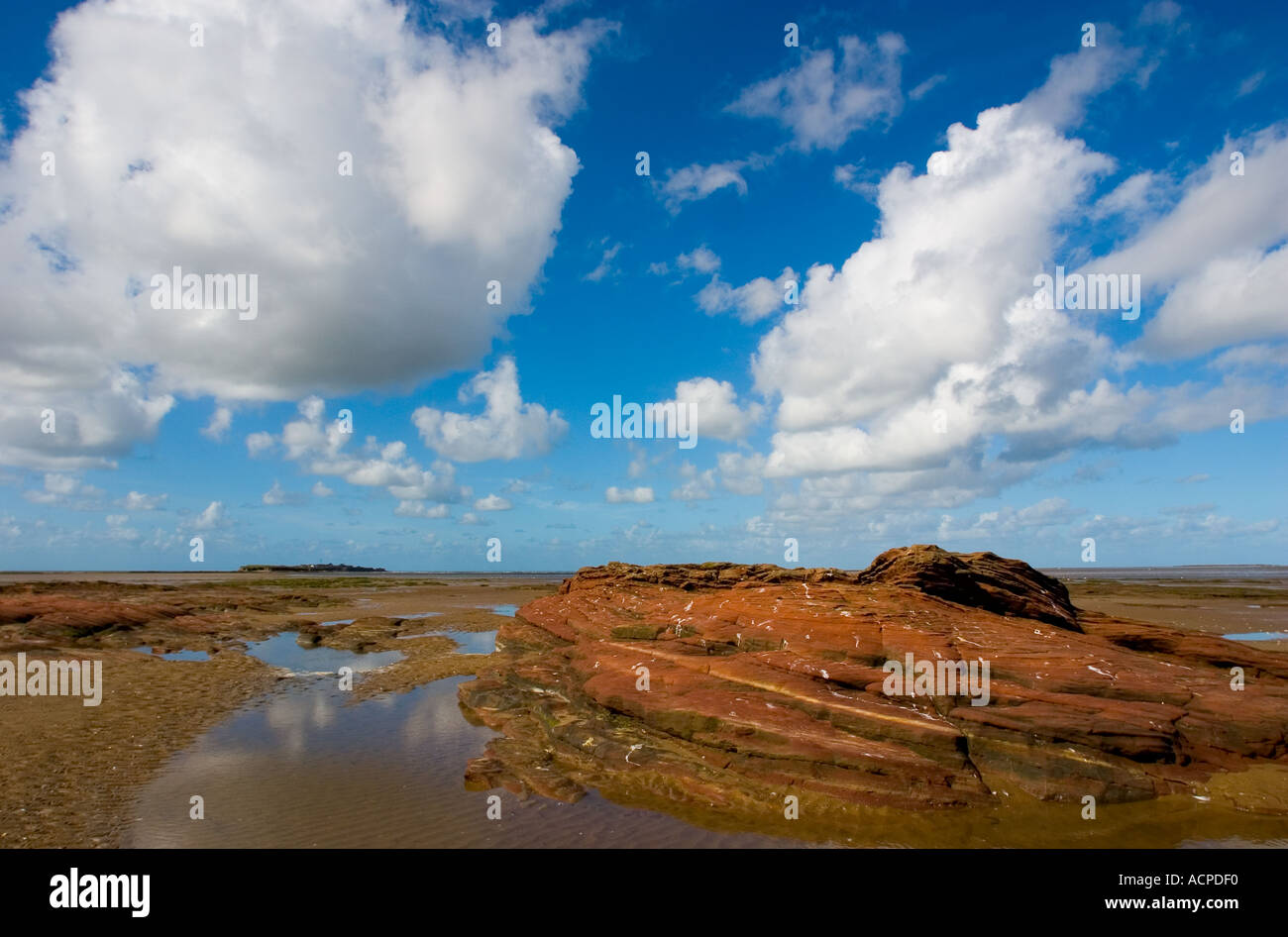 Hilbre Insel aus kleinen Auge an der Mündung des Dee Stockfoto