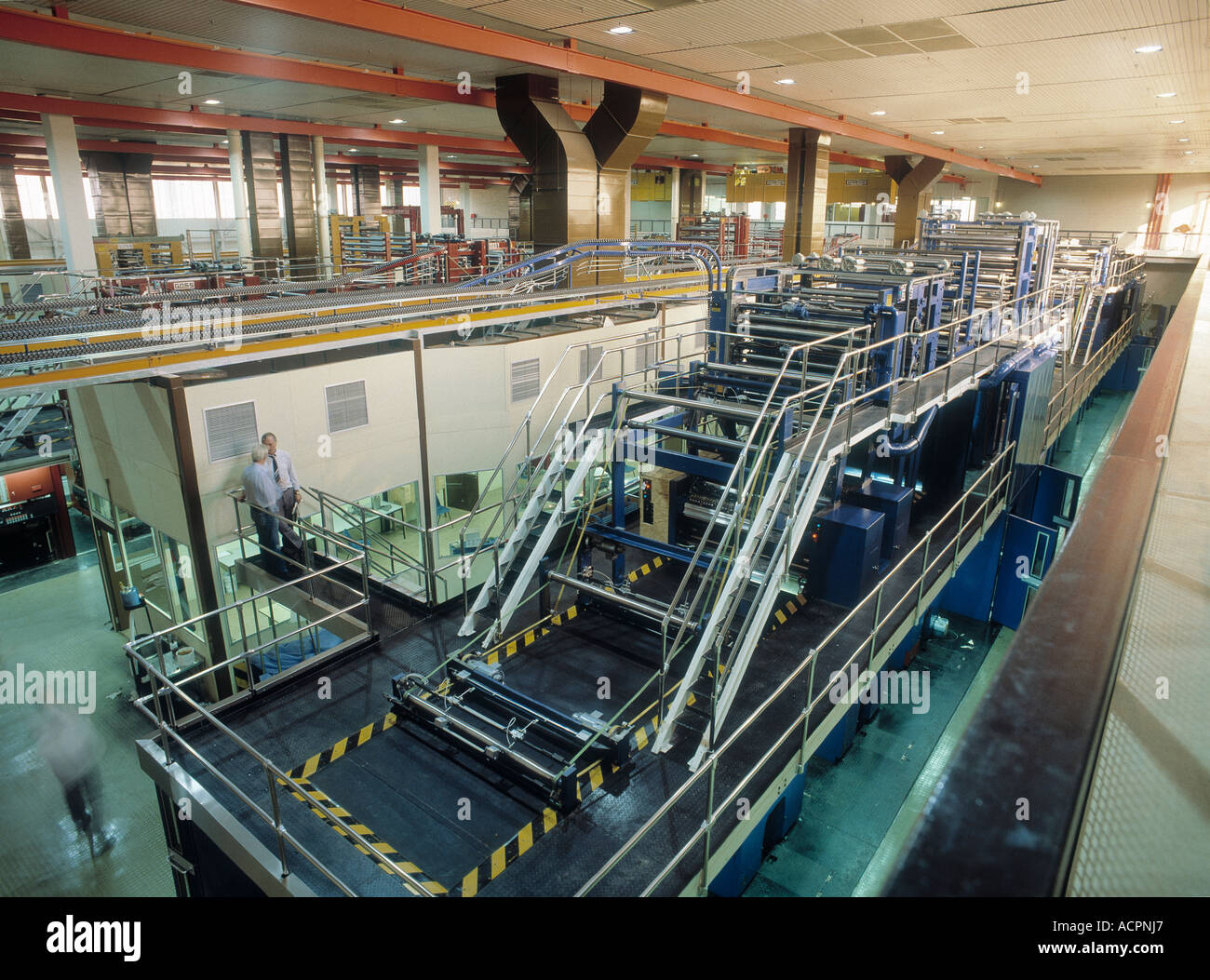 Druckmaschine bei News International Printworks Stockfoto