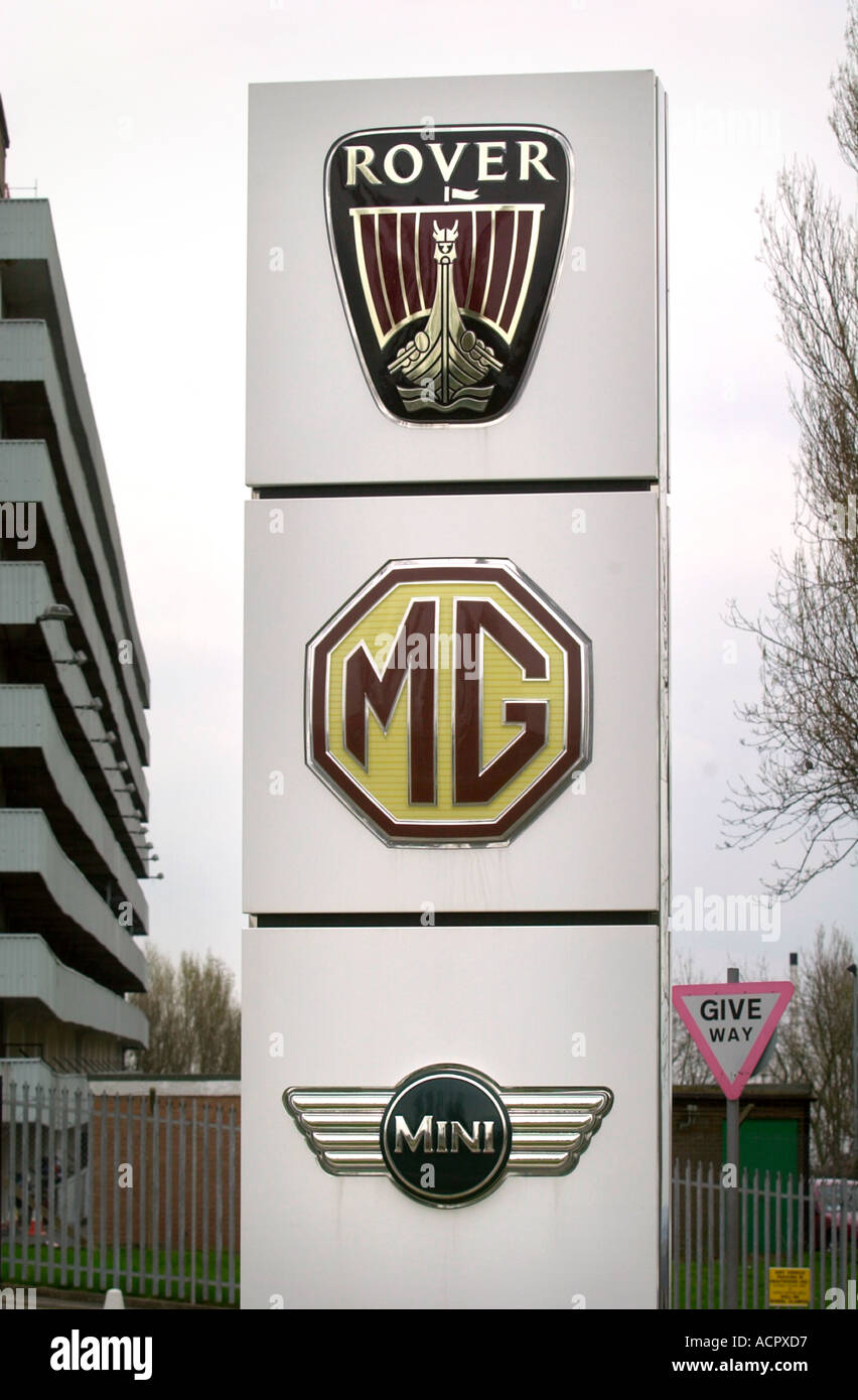 DIE MG ROVER LONGBRIDGE AUTO PRODUKTIONSSTÄTTE IN DER NÄHE VON BIRMINGHAM UK Stockfoto