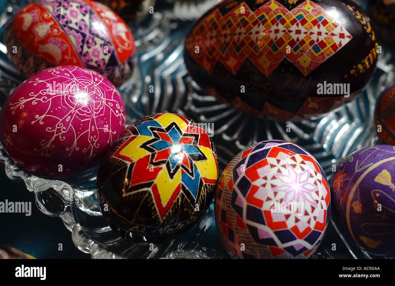 Ukrainische Pysanka Eiern Ostereier Stockfoto