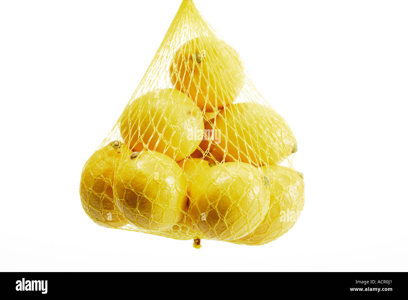 Zitronen in eine Netto-Nahaufnahme Stockfoto