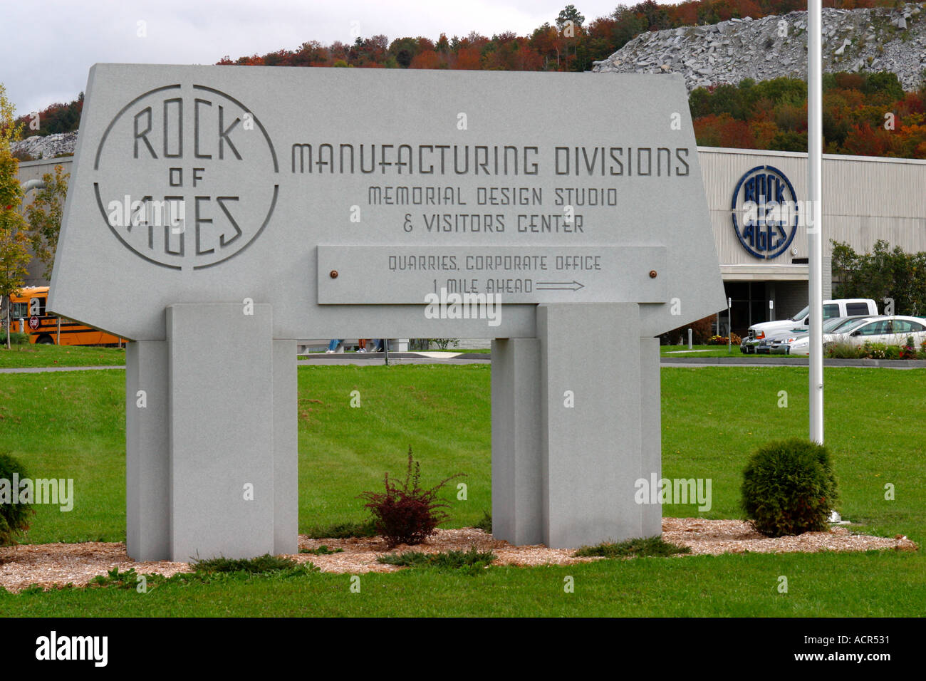 Rock of Ages Manufacturing Facility Granit Steinbruch Barre Vermont Stockfoto