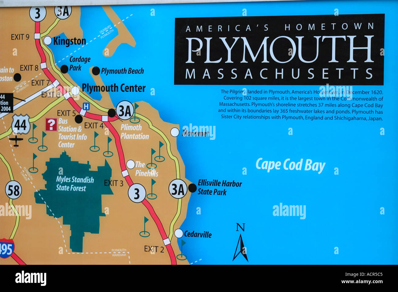 Plymouth Karte Fotos Und Bildmaterial In Hoher Aufl Sung Alamy Touristische Karte Plymouth Massachusetts Acr5c5