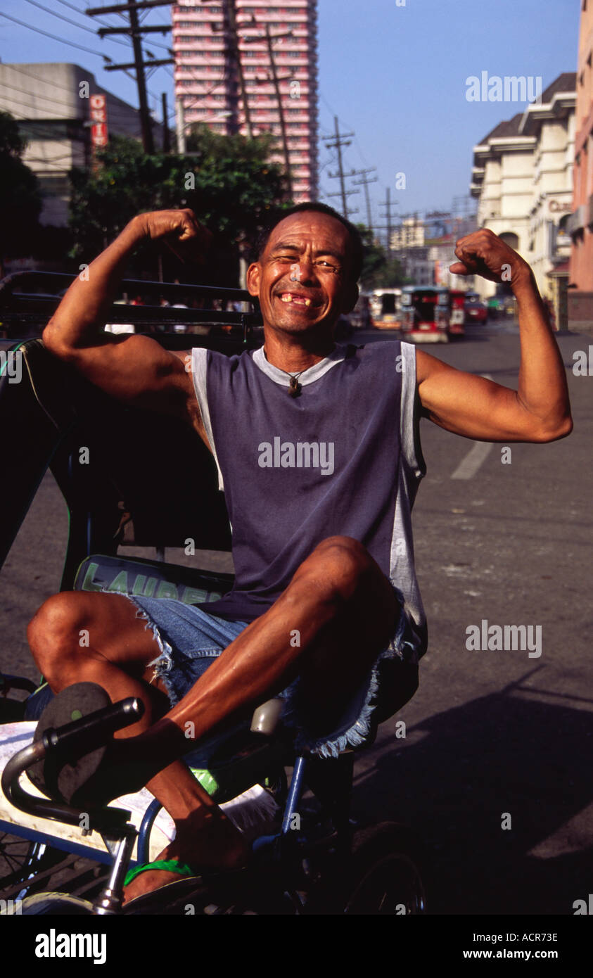 Trike-Fahrer für mieten 2 Manila Philippinen Stockfoto