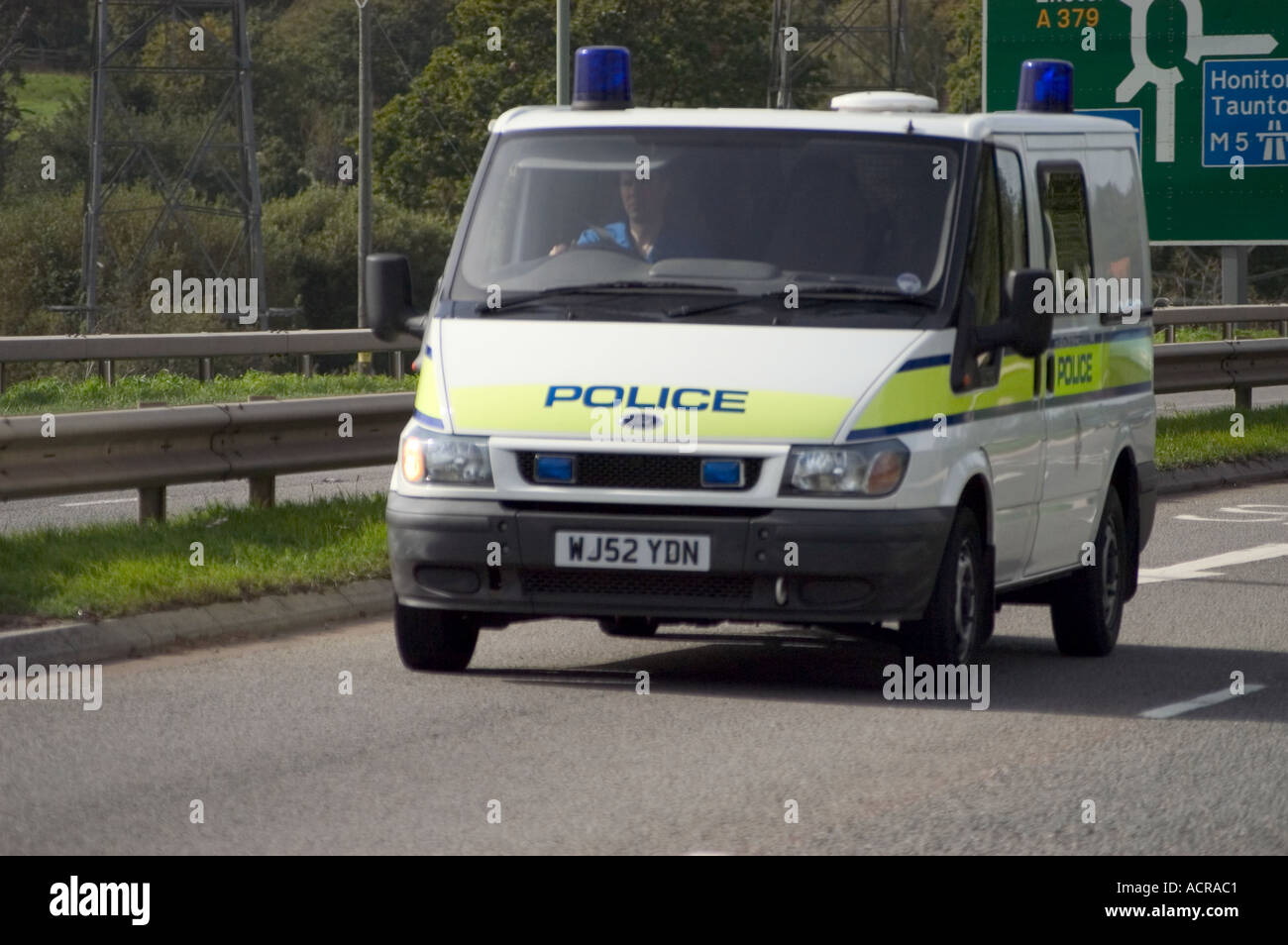 Devon und Cornwall Polizei-Transporter Stockfoto