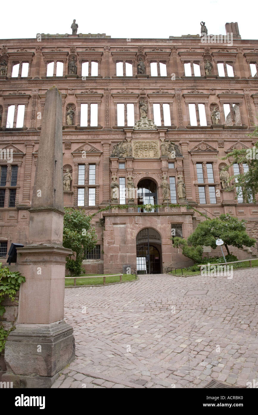 Schloss (Burg) und Deutsches Apotheken Museum (Deutsch Pharmceutical), Heidelberg, Deutschland Stockfoto