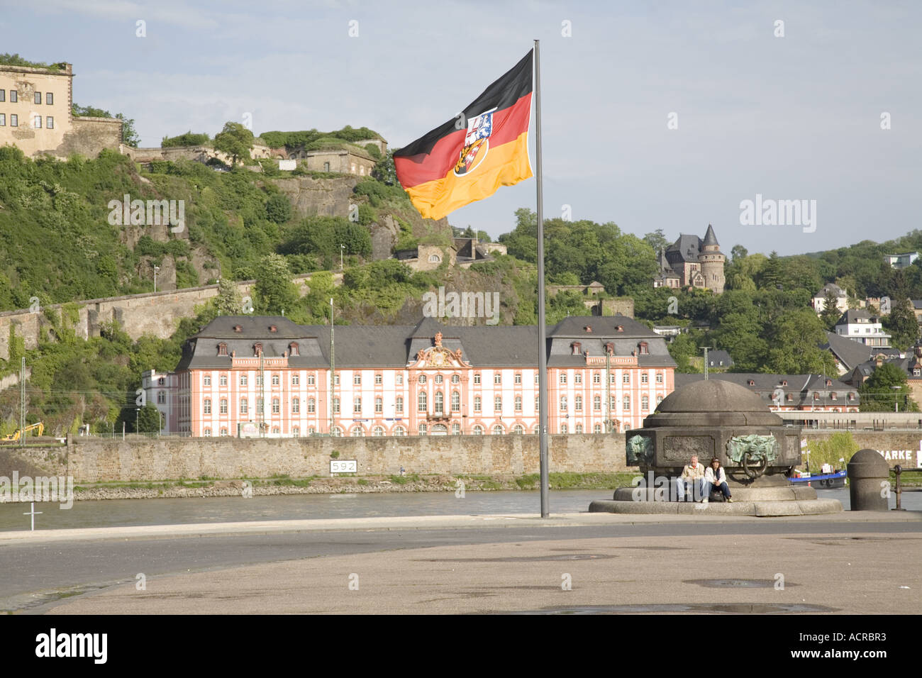 Deutsches Eck, Deutsches Eck, Koblenz, Deutschland Stockfoto