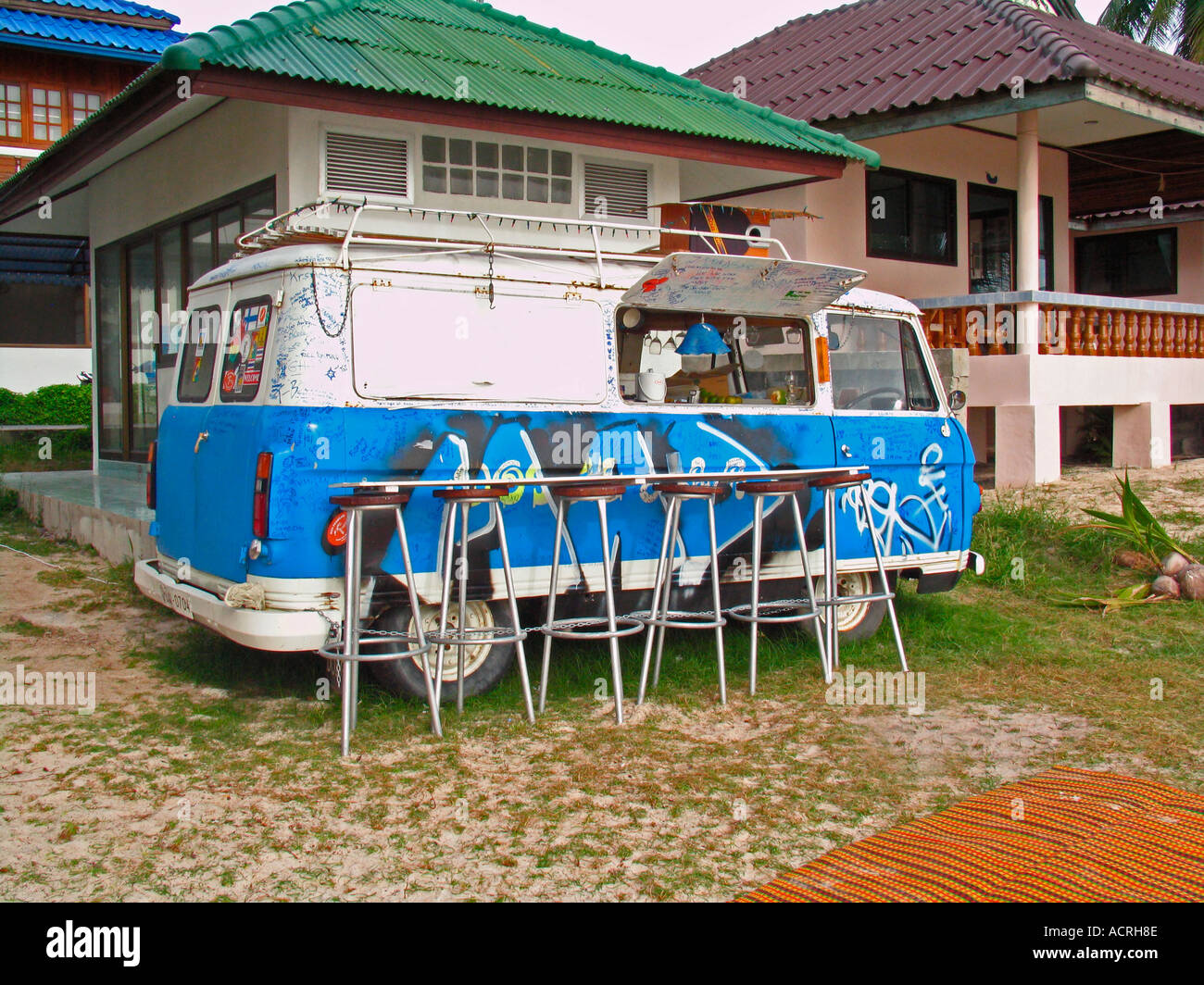 Konvertiert Transport van Bar Hat Sai Ri Strand Koh Tao Insel Thailand Stockfoto