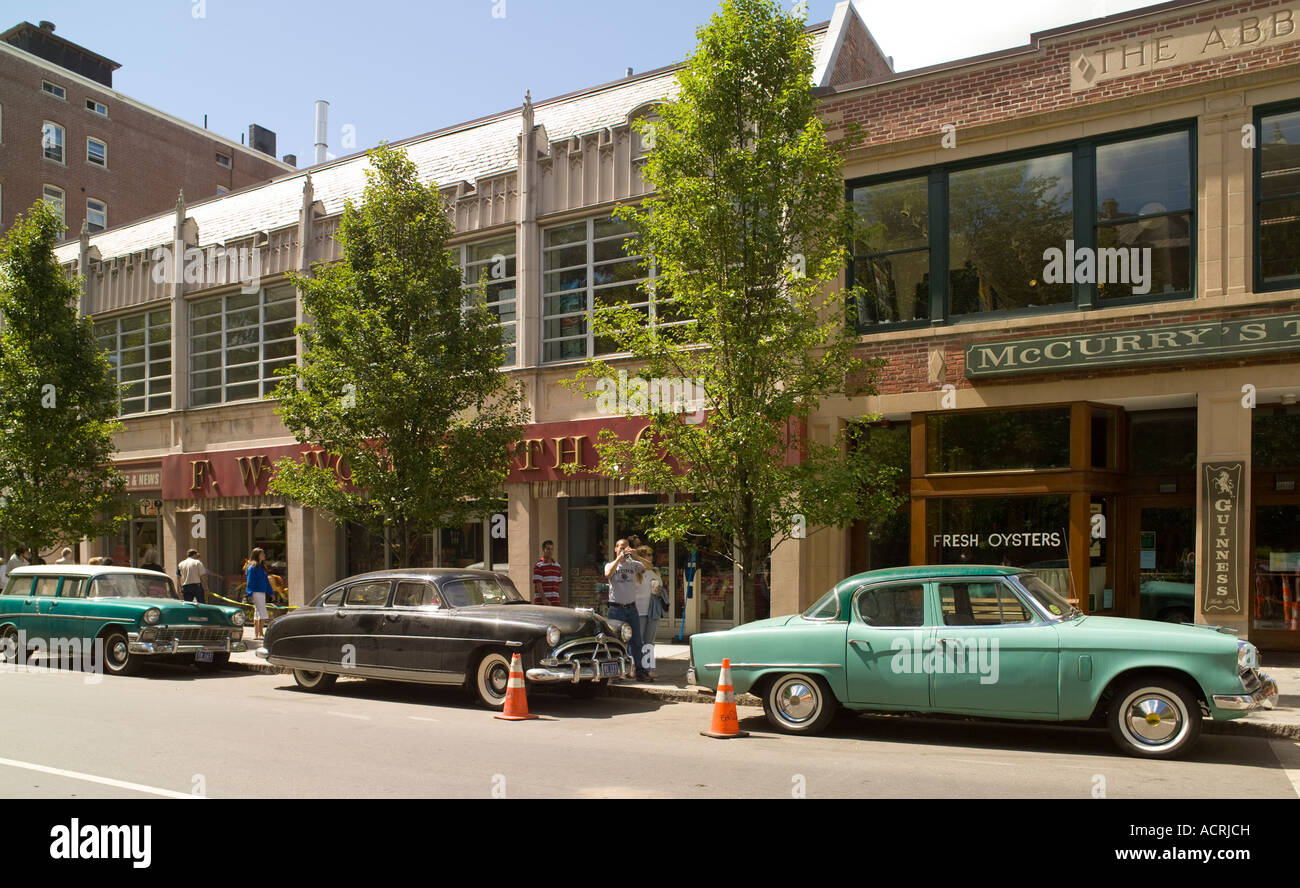 Chapel Street, New Haven, Connecticut, USA, 1950er Jahre Makeover für neuen Indiana Jones Film Stockfoto
