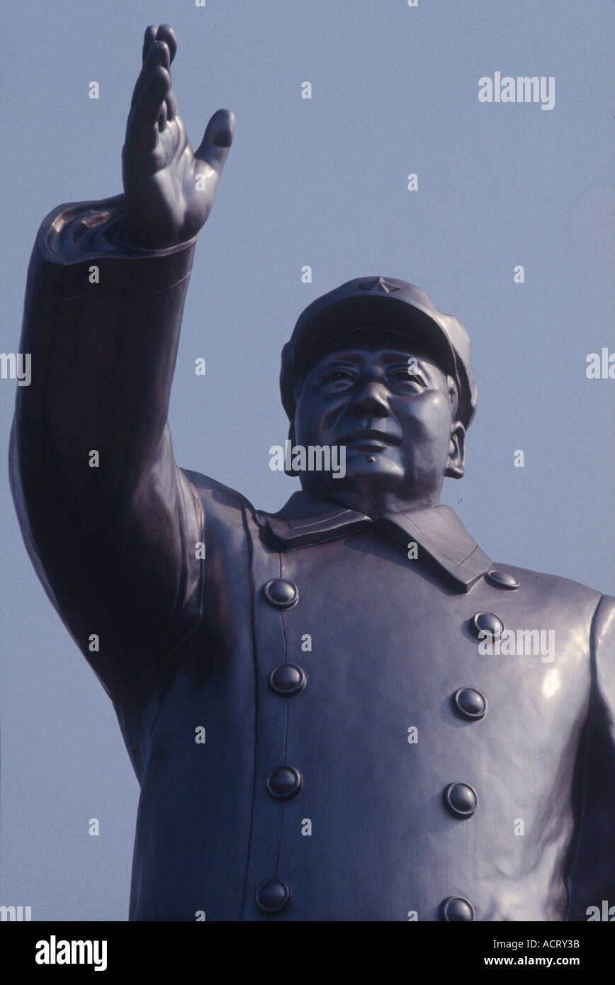 Bronze-Statue von Mao Zedong in Changsha China Stockfoto