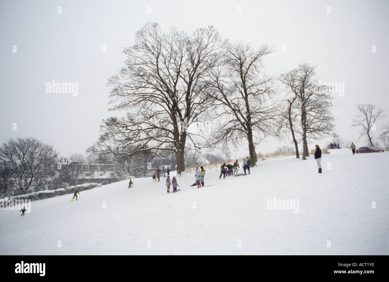 Gravesend, Kent im Schnee Stockfoto