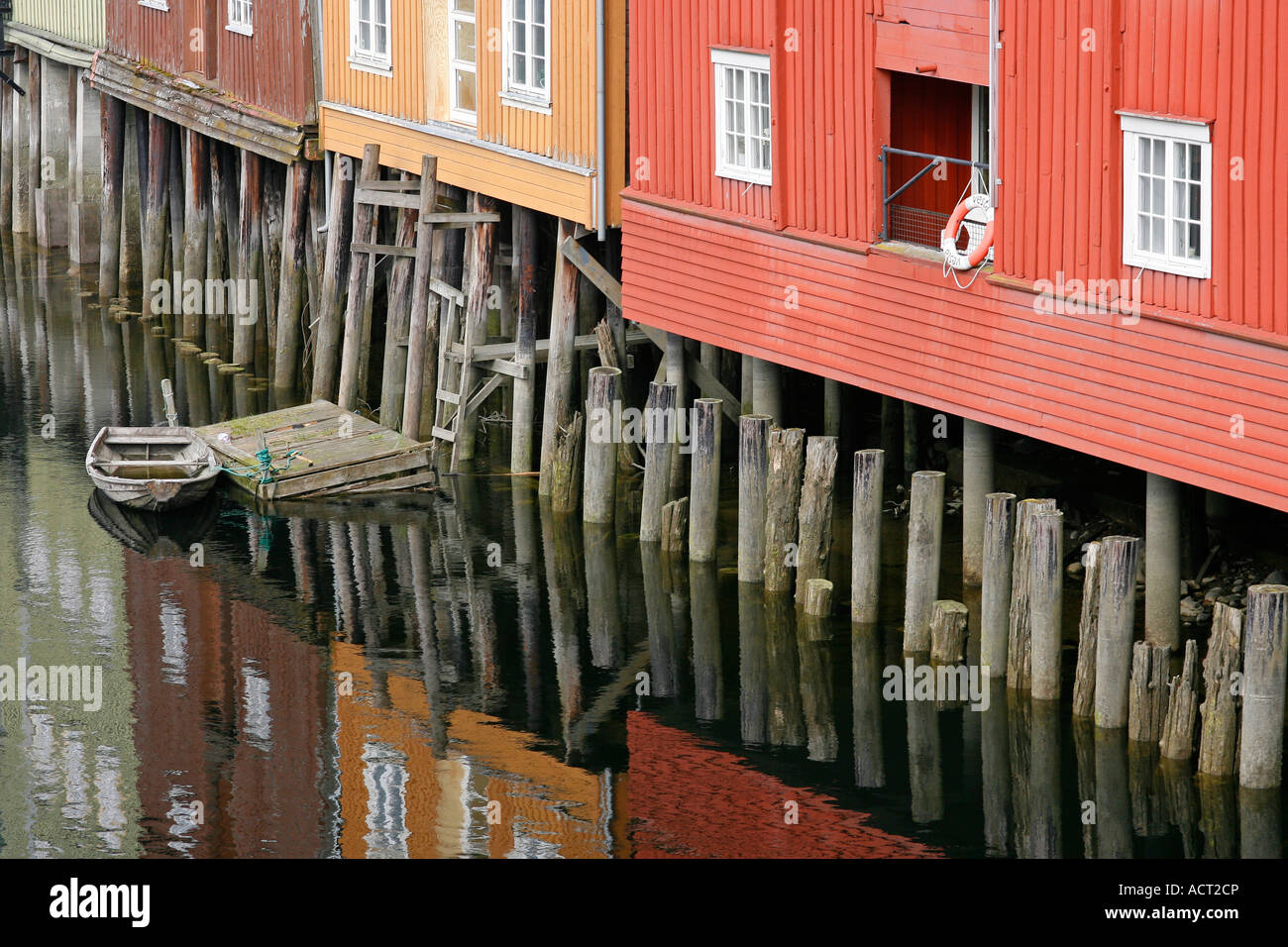 Bryggen-Trondheim Norwegen Europa Stockfoto