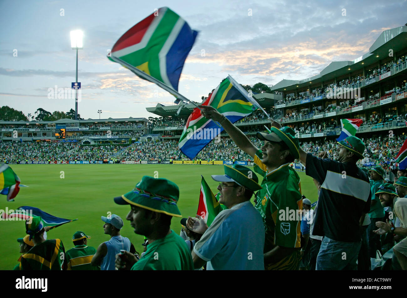 Cricket-fans beobachten Cricket Johannesburg Gauteng, Südafrika Stockfoto