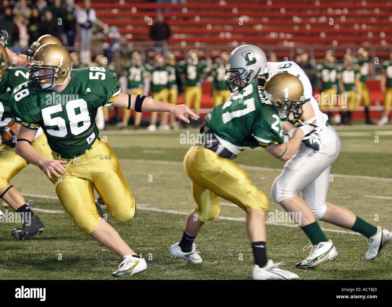 Blockieren - American Football Stockfoto