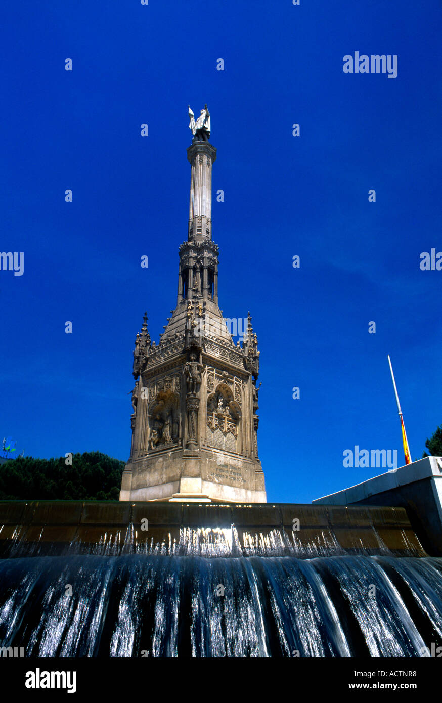 Madrid Spanien Plaza de Colon Columbus Monument Stockfoto