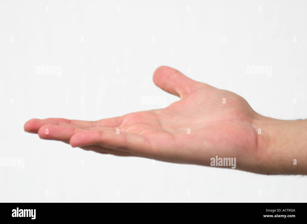 Offener Hand hautnah Stockfoto