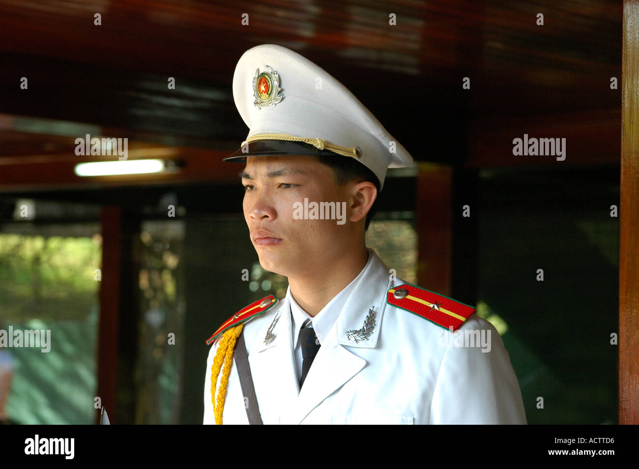 Bei Soldat Hanoi Vietnam Stockfoto