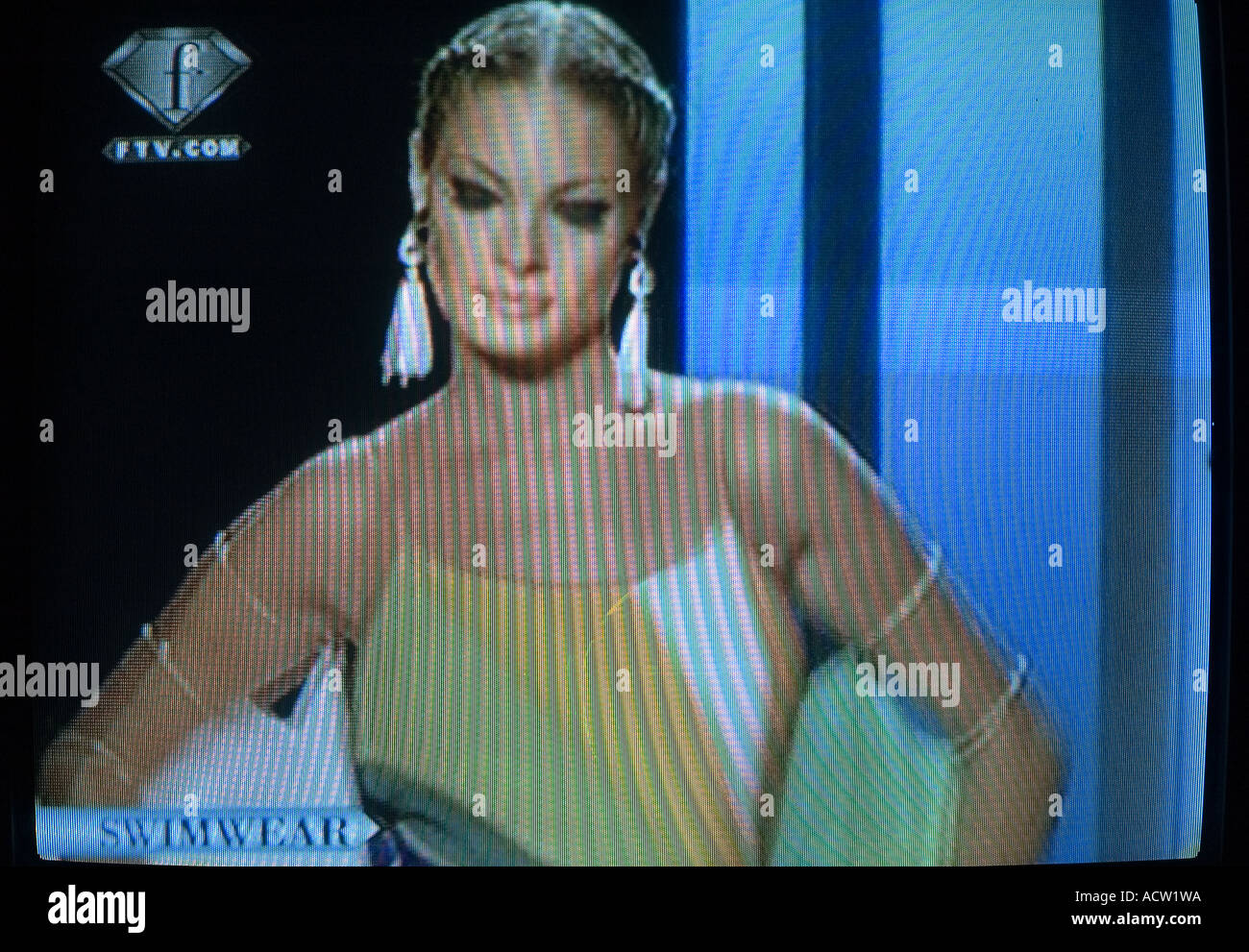 Screenshot der Fashion Show-Clip FTV Mode Fernsehsendung Stockfoto