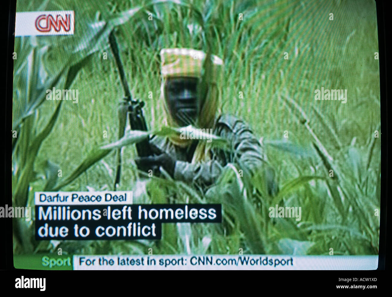 CNN News Bulletin Screenshot Stockfoto