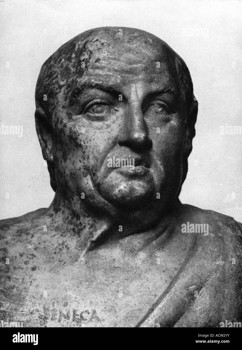 Seneca, Luzius Annaeus, 4 v. Chr. - 65 n. Chr., römischer Philosoph und Autor/Schriftsteller, Porträt, Büste, Marmor, 1. Jahrhundert n. Chr., Stockfoto