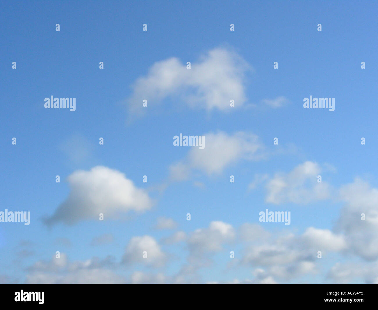 Cumulus-Wolken am blauen Himmel Stockfoto