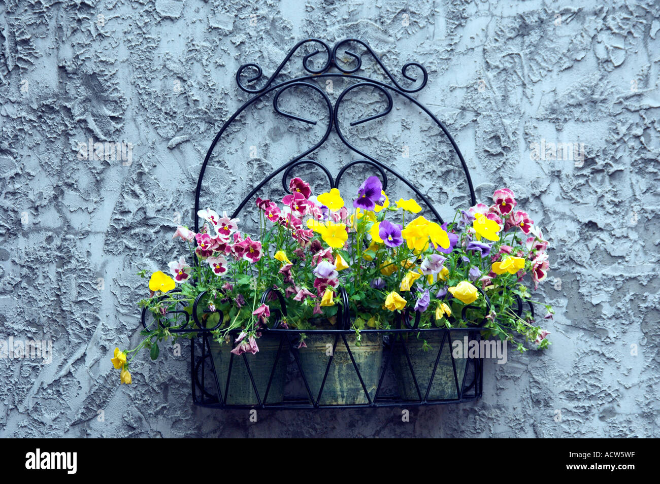 Ein Wandbehang Gesteck in The Village shopping Komplex in Gatlinburg, Tennessee USA Stockfoto