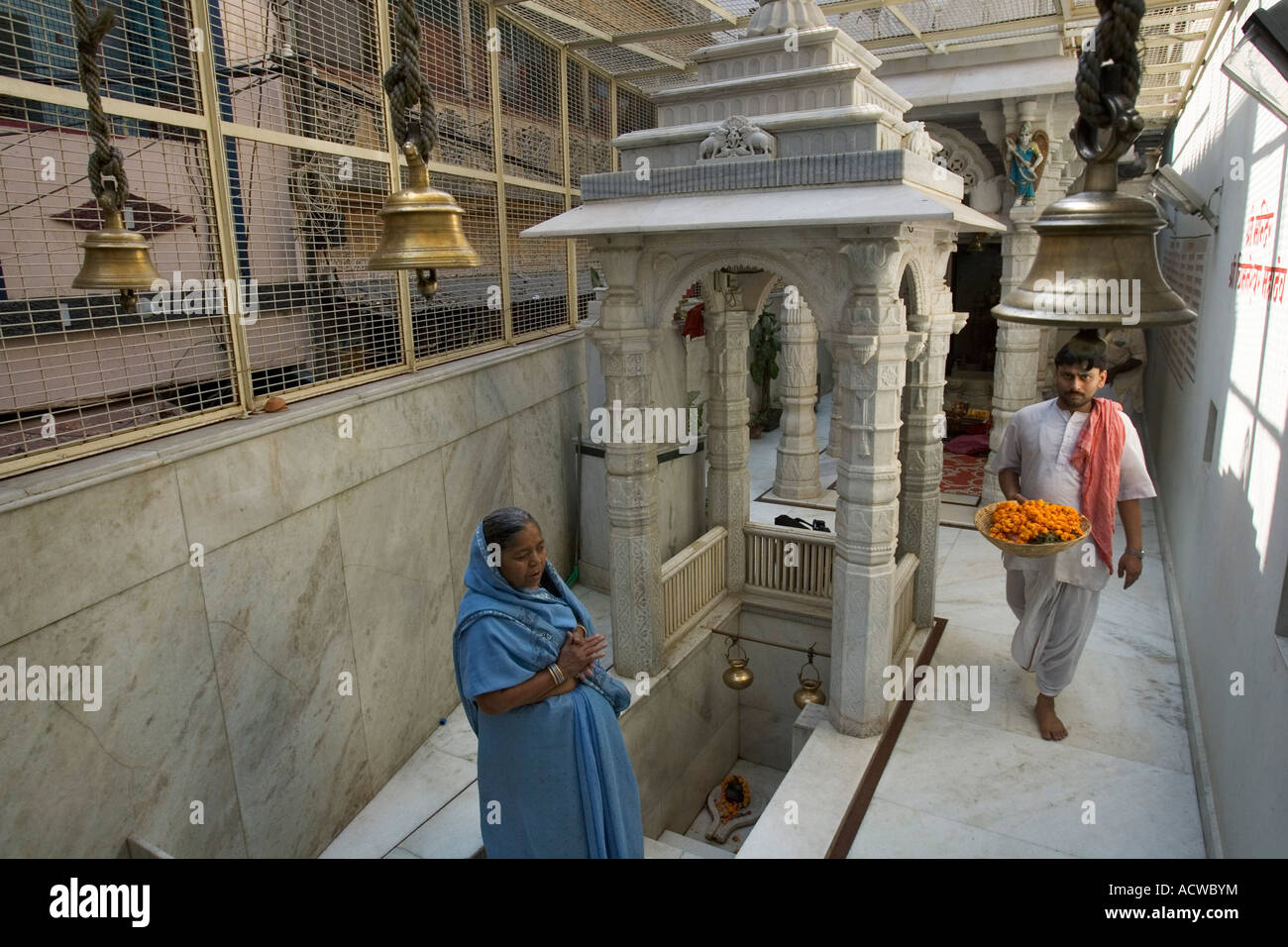 Eine private Familientempel Varanasi Benares Indien Stockfoto