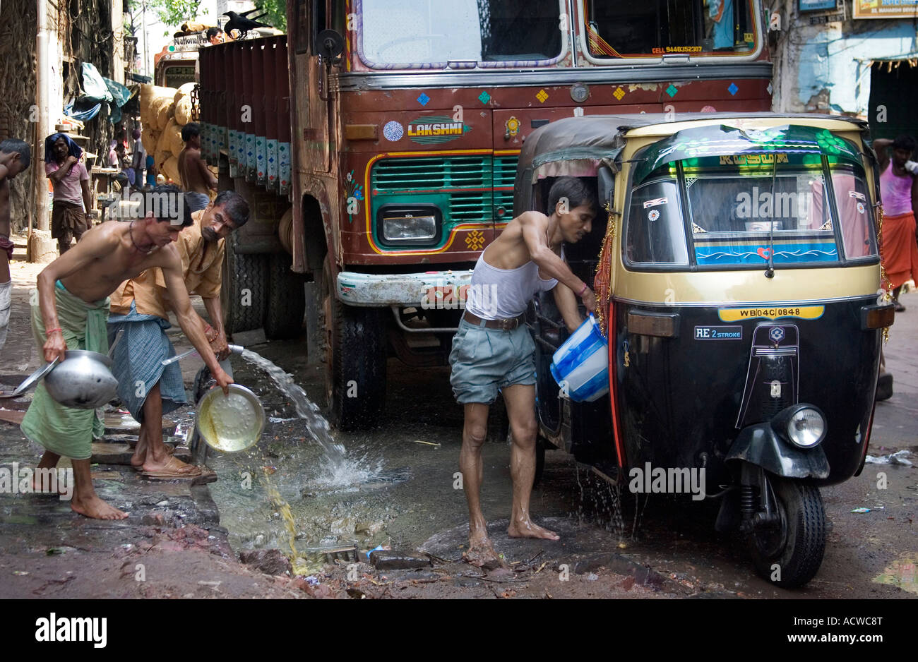 Auto-Waschanlagen Kalkutta Kolkata Indien Stockfoto