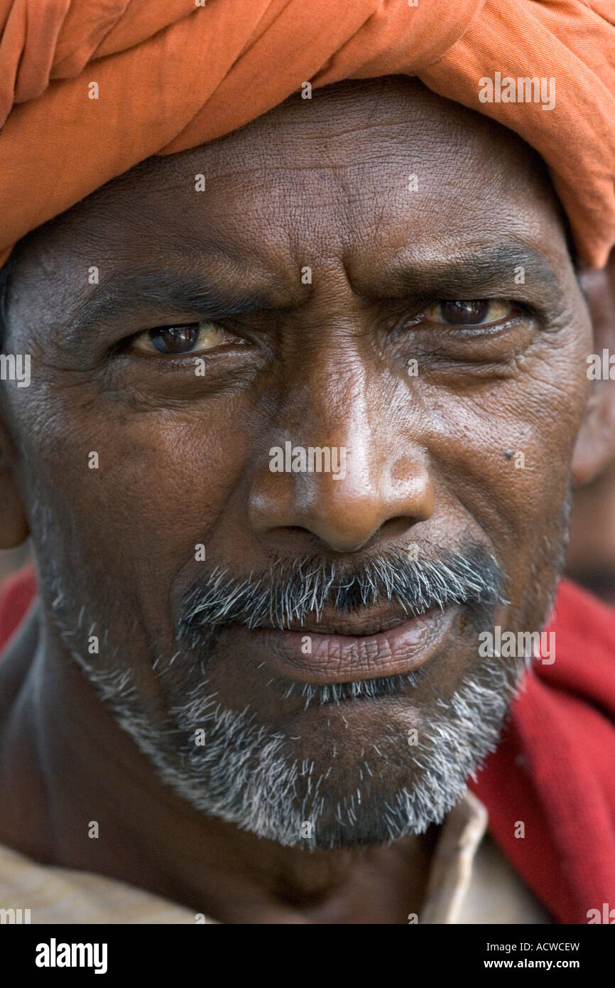 Porträt von einem Mann Delhi Indien Stockfoto
