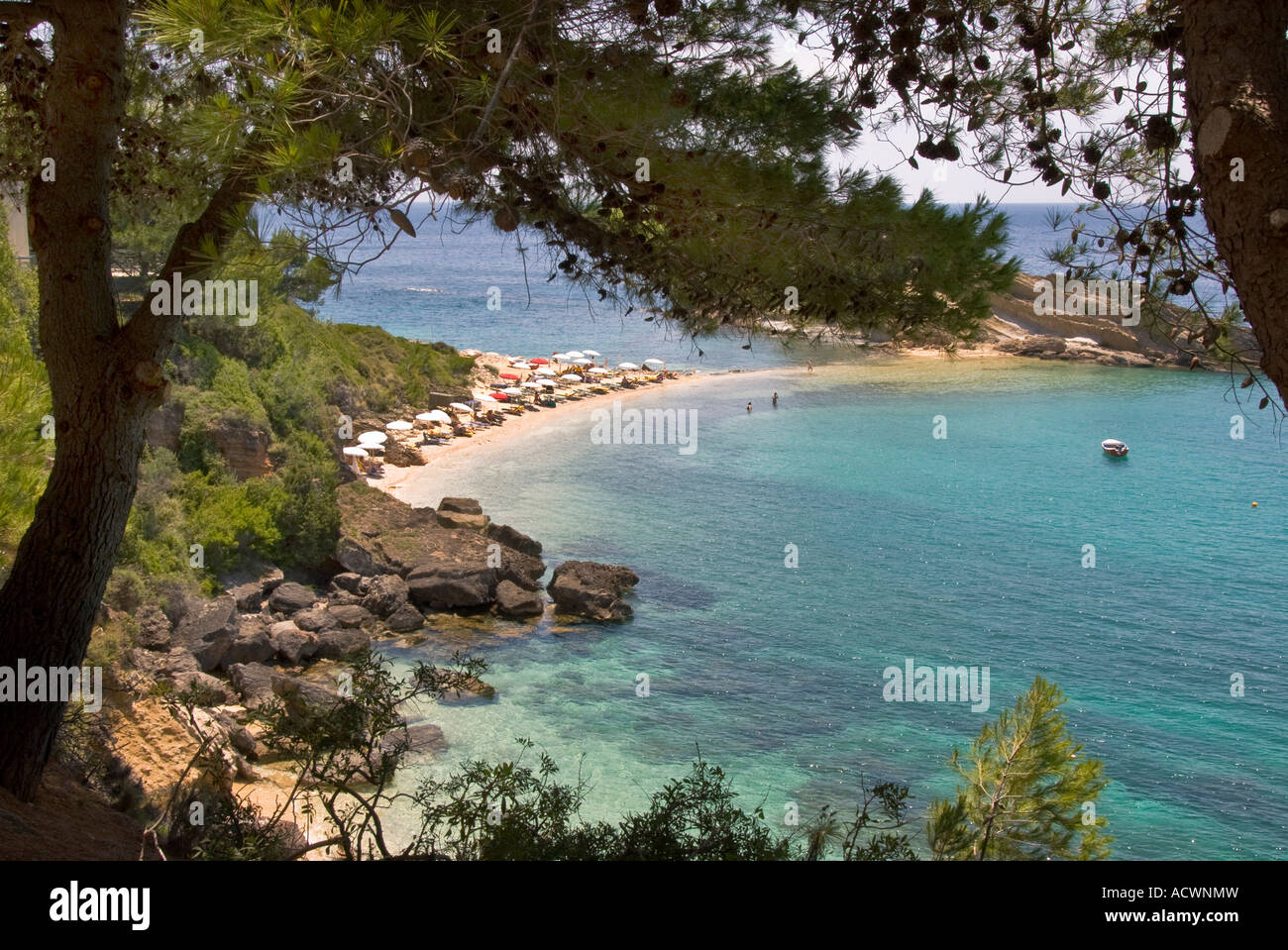 Torkopothiro Strand, Lassi, Ionische Inseln Kefalonia, Griechenland. Stockfoto