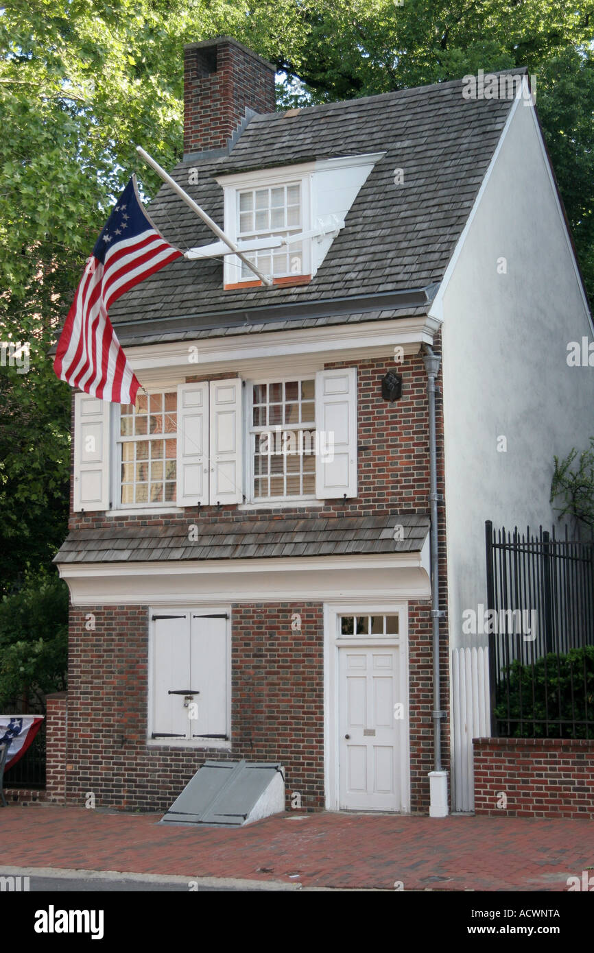 Betsy Ross House Arch Street Old City District Philadelphia Pennsylvania USA Stockfoto