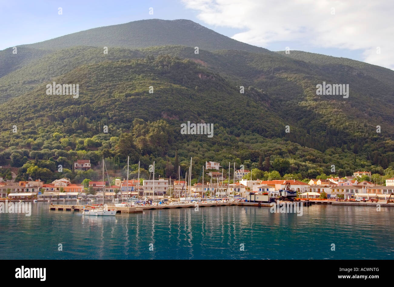 Sammi Hafen, Kefalonia. Ionische Inseln Kefalonia, Griechenland. Stockfoto