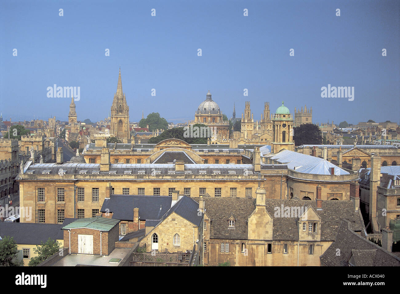 Die Queens College und Oxford aus dem Osten Stockfoto