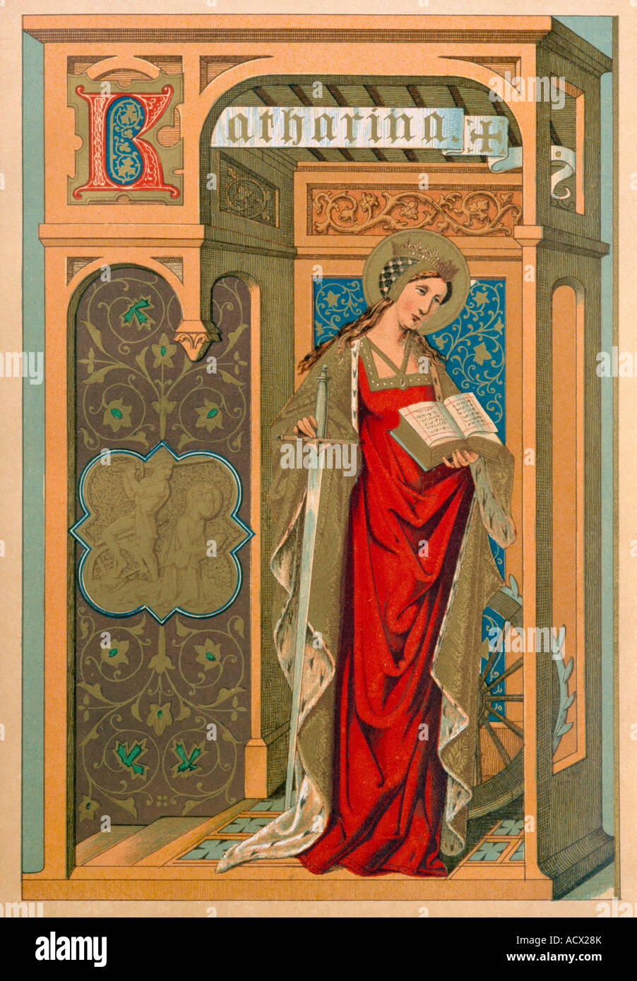Sankt Katherina (Katharina von Alexandria) Stockfoto